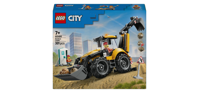 Amazon: LEGO® City Le tractopelle jaune (60480) à 17,99€