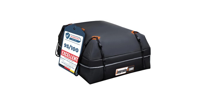 Amazon: Coffre de toit voiture Upgrade4cars - 566 L, pliable et étanche, 130 × 110 × 40 cm à 58,28€