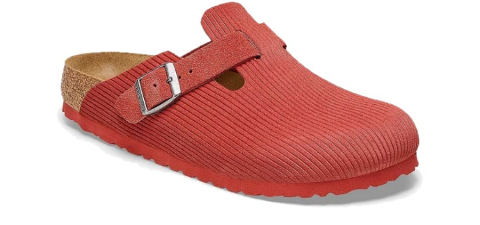 Kickz: Birkenstock Boston VL Corduroy Sienna Reds à 44,99€ (au lieu de 149,95€)