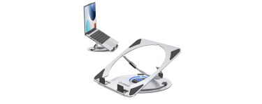 Amazon: Support PC portable Orico NS1 - aluminium, réglable en hauteur, rotatif 360° à 15,86€