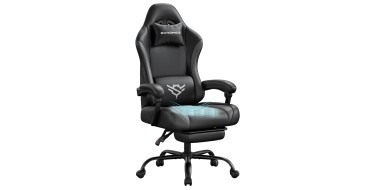 Amazon: Chaise de Bureau Songmics Cathy OBG091BH01 - Ergonomique, Inclinable 135°, Repose-Pieds, Cuir PU à 8