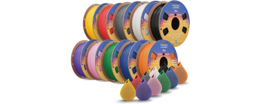 Amazon: Lot de 10 Bobines d'1 Kg de Filament PLA Overture - 1,75mm, 10 Couleurs, pour Imprimante 3D à 90,24€