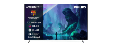 Amazon: TV 55" Philips 55OLED801/12 - 2026, OLED, 120Hz, Ambilight 3 côtés à 762,70€ (au lieu de 1117,76€)