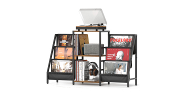 Amazon: Meuble Platine Vinyle avec Rangement pour 280 Albums, avec Étagères de Stockage à 57,14€