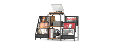 Amazon: Meuble Platine Vinyle avec Rangement pour 280 Albums, avec Étagères de Stockage à 57,14€