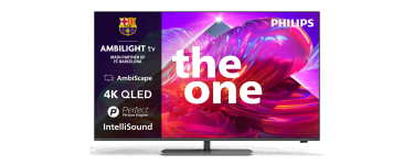 Amazon: TV 55" Philips 55PQS9011 - 4K UHD, Ambilight P5 VRR 144Hz, Pied pivotant, 2026 à 521,84€