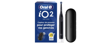 JoyBuy: Oral-B iO2 Noire - Brosse à dents électrique rechargeable, 3 modes, capteur de pression à 44,99€