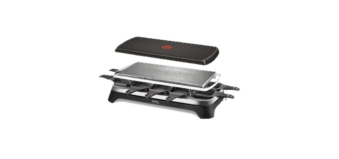 Conforama: Appareil à raclette TEFAL RE45A812 - 10 parts, 3 en 1 à 99,99€ (au lieu de 124,99€)
