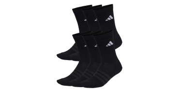 Amazon: Lot de 6 paires de chaussettes matelassées mi-mollet Adidas - Tailles 31-51 à 14,99€