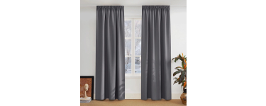Amazon: Lot de 2 Rideaux Pony Dance - Occultants, Thermiques, 140x245cm, Gris à 21,59€ (au lieu de 28,39€)