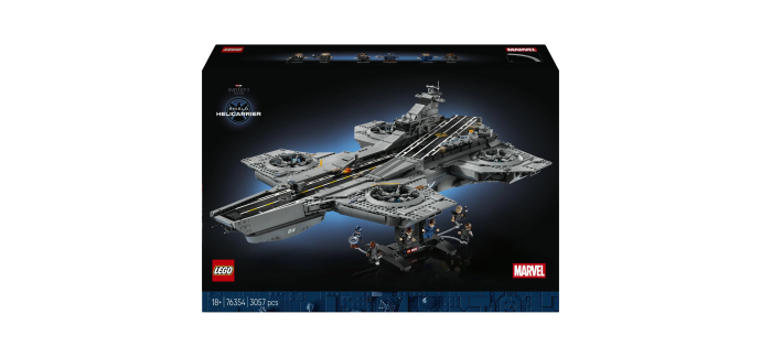 Amazon: LEGO® Marvel The Shield Helicarrier (76354) à 261,58€ (au lieu de 369,99€)