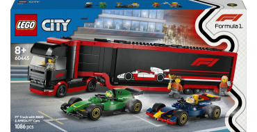 Amazon: LEGO® City Camion de F1 avec voitures de F1 RB20 et AMR24 (60445) à 52,45€