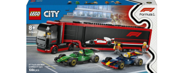 Amazon: LEGO® City Camion de F1 avec voitures de F1 RB20 et AMR24 (60445) à 52,45€