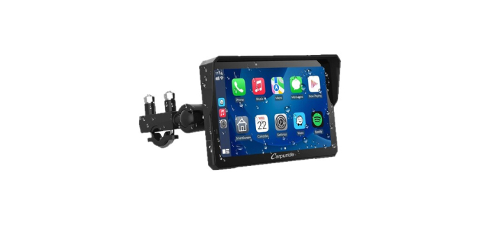 JoyBuy: Écran CARPURIDE W702 Pro moto - CarPlay/Android Auto sans fil, 7" étanche à 151,23€