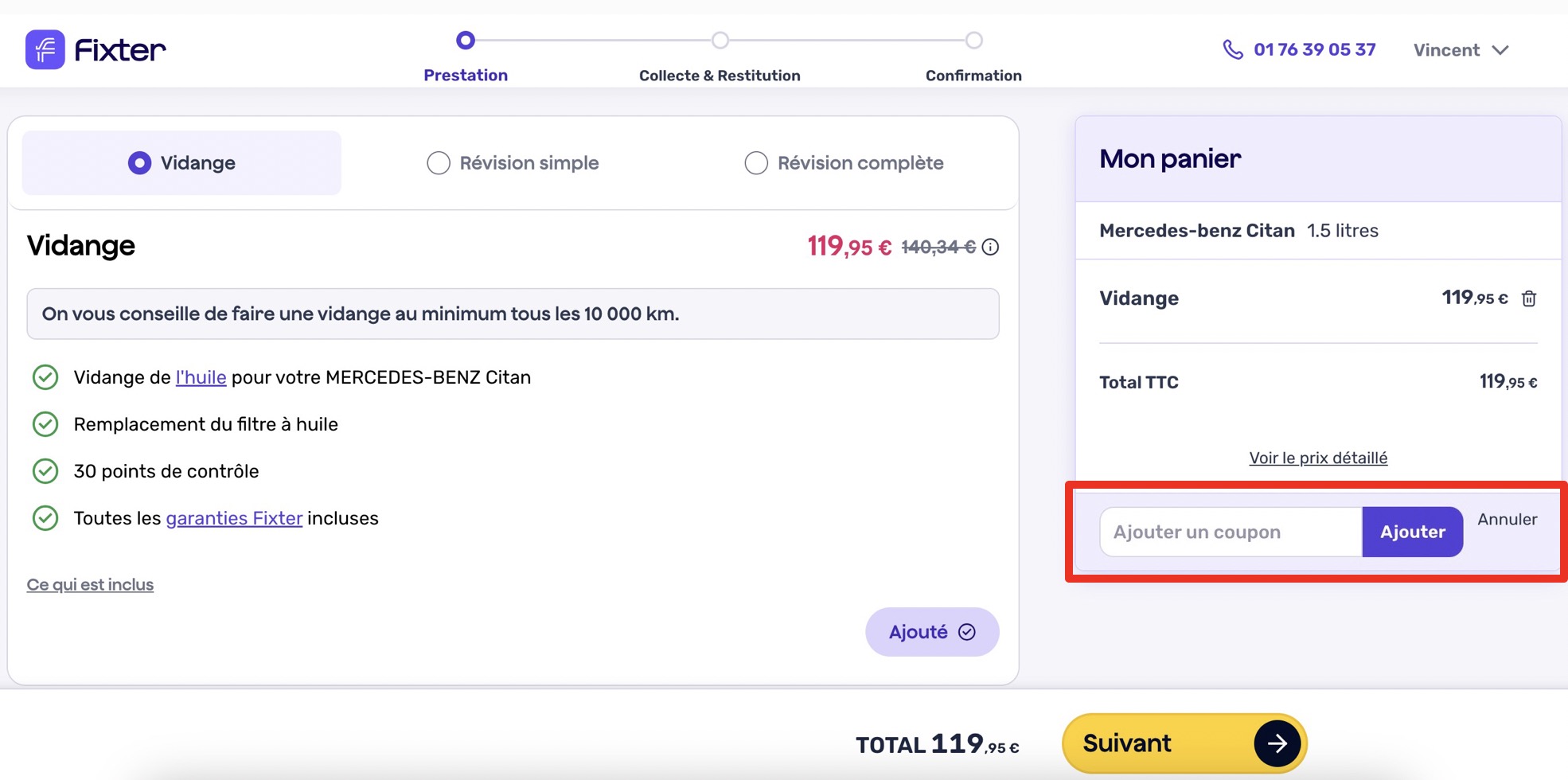 comment utiliser un code promo fixter